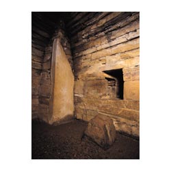 Burial Chamber - Neolithic tomb block stone chamber interior scotland chambered cairn mound  photo 