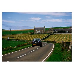 Voy - Car road fields and farm house scotland driving 4x4 country uk travelling  photo 