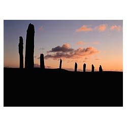 - Midsummer sunset neolithic standing stones dusk  photo 