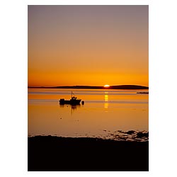 St Marys Bay - Sunset over Scapa Flow fishing creel boat tranquil  photo 