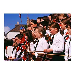 Norwegian Constitution Day - School choir concert music for Norwegian visitors children singing scotland  photo
 