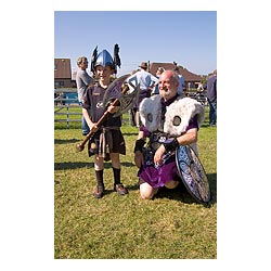 County Show - Shetland Jarl squad Viking boy dressed helmet axe  photo 