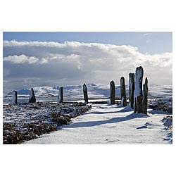  - Stone circle neolithic henge snow landscape bronze age britain standing stones  photo 