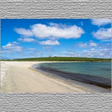 Ayre of Cara - Scotland Orkney beach nobody seashore blue sky clouds tranquil uk coast sand  photo 