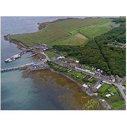  - Aerial view of Shapinsay village scottish island coast uk  photo 