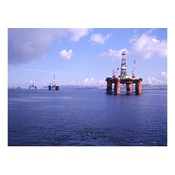 Oil rig - oil platforms off invergordon scotland uk north sea platform  photo 