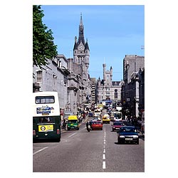  - Town house clock Aberdeen and traffic scotland centre uk scottish city  photo 