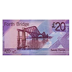  - Bank of Scotland twenty pound banknote Forth bridge back scottish 20 pounds  photo 